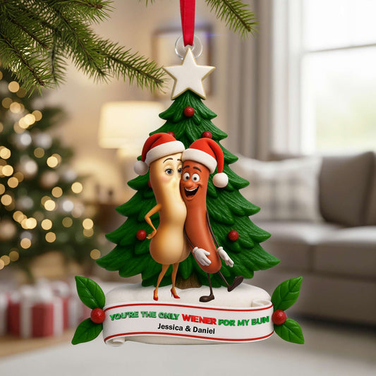 Cute Food Duo Ornament - Personalized Christmas Gifts For Couple