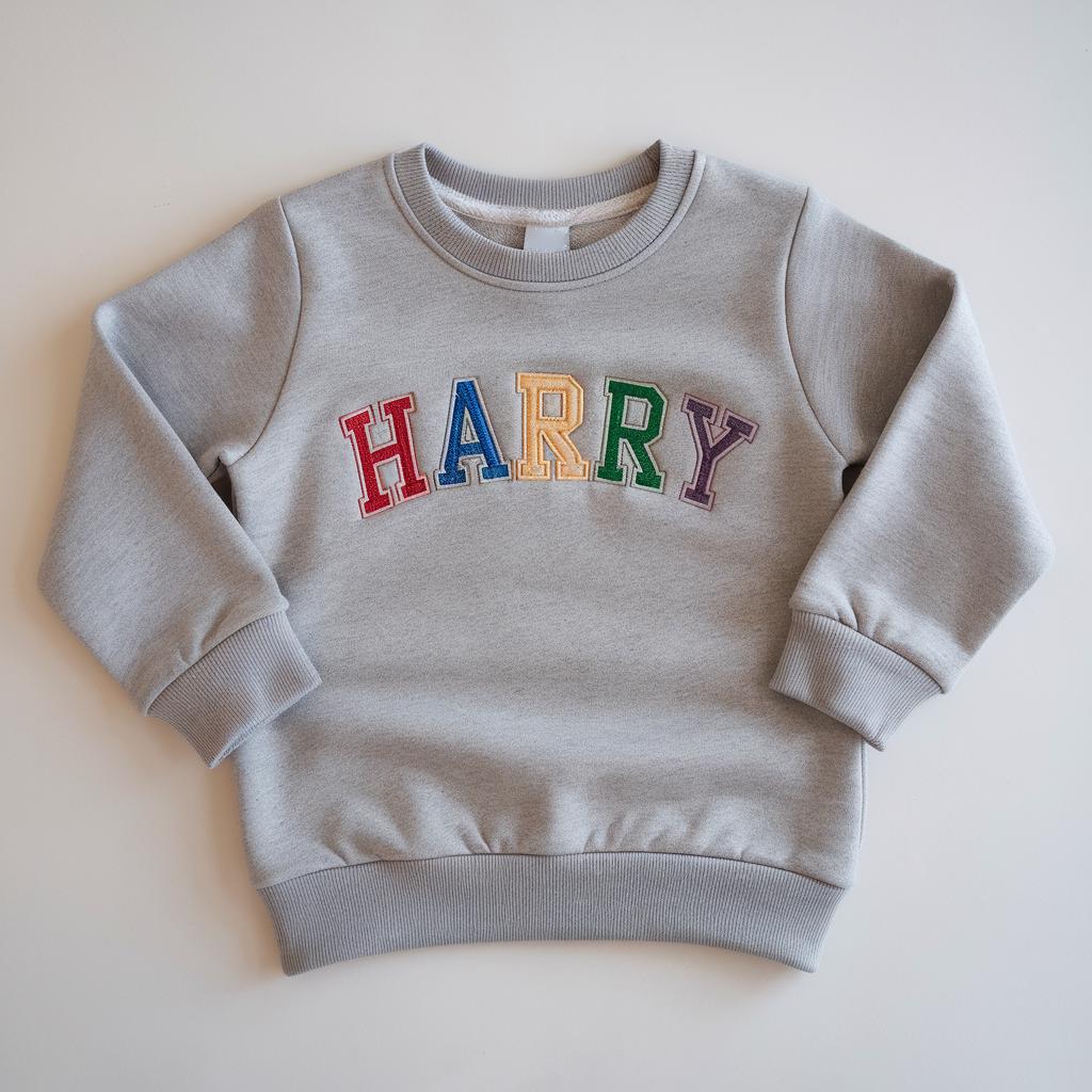 Custom Embroidered Kids Sweatshirt, Personalized Embroidered Sweatshirt for Kids, Sweatshirts for Boys, Sweatshirts for Girls, Gift for Kids