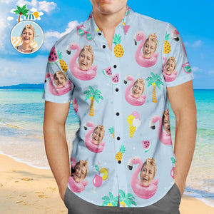 Custom Face Hawaiian Shirt Enjoy Summer Time Personalized Aloha Beach Shirt For Men