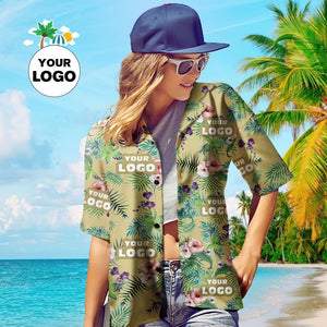 Custom Logo Shirt Women's Hawaiian Shirt Fashion Apparel