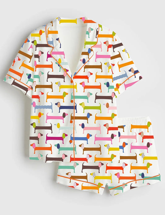 Women's Watercolor Dachshund Pajama Set