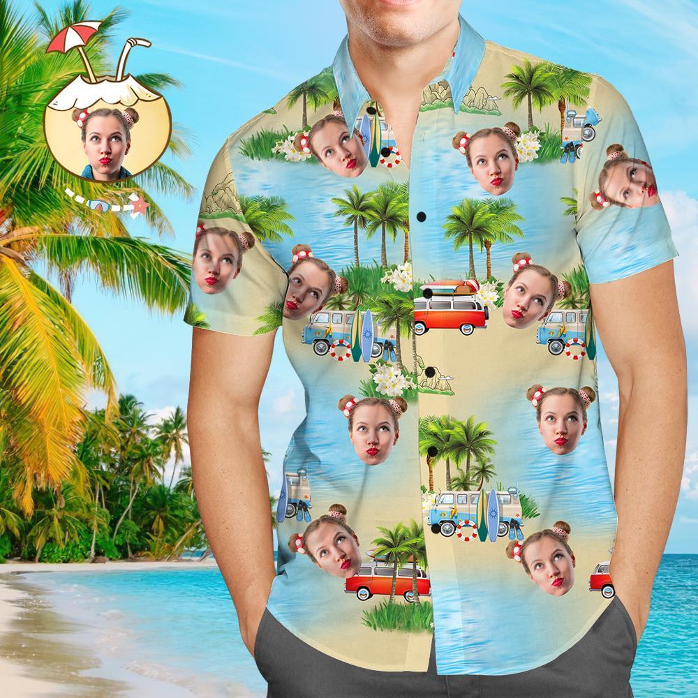 Léinte Haváís Saincheaptha Oileán Laethanta Saoire Pearsanta Aloha Beach Shirt For Men