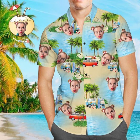 Léinte Haváís Saincheaptha Oileán Laethanta Saoire Pearsanta Aloha Beach Shirt For Men
