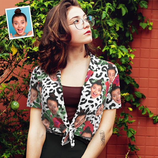 Léine Haváíais Aghaidh an Chustaim do Mhná Grianghraf Pearsantaithe na mBan Léine Haváís Bronntanais dá cuid - Cóisir Ainmhithe