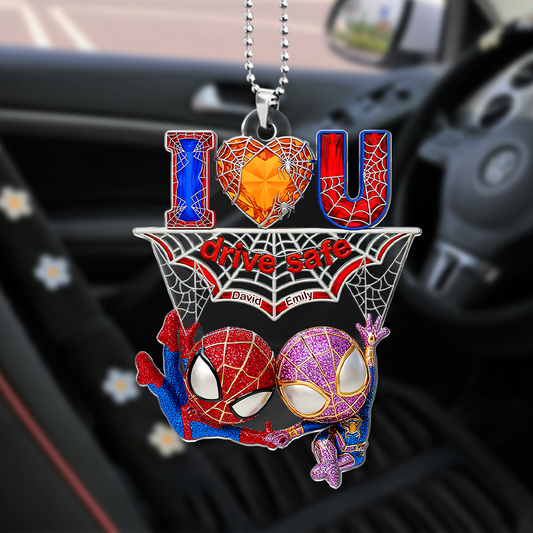 Wall-Crawler Couple Car Ornament - Personalized Gifts For Couple
