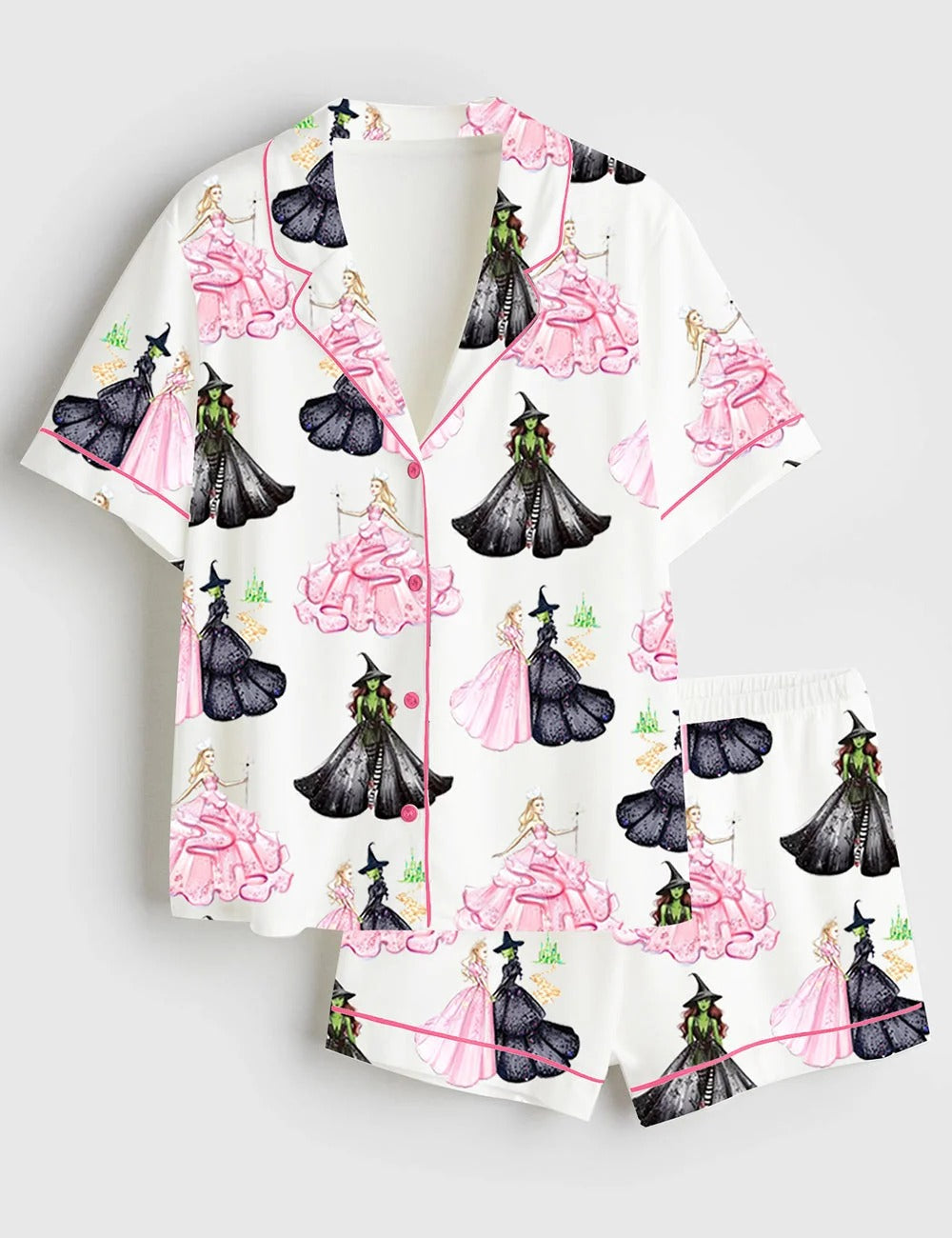 Women's Wicked Print Satin Pajama Set