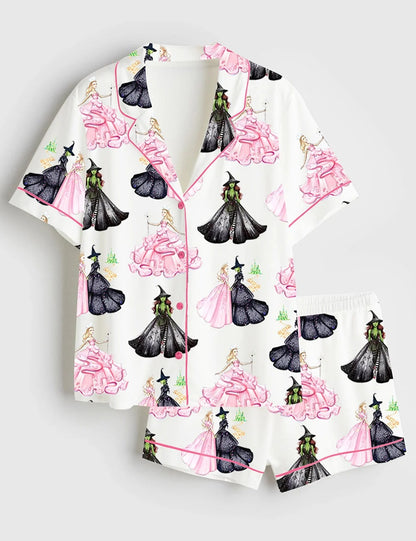 Women's Wicked Print Satin Pajama Set
