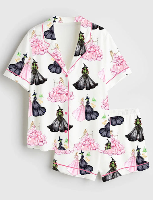 Women's Wicked Print Satin Pajama Set