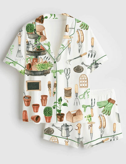 Women's Watercolor Garden Pajama Set