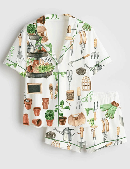 Women's Watercolor Garden Pajama Set