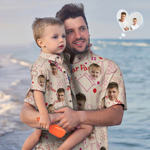 Custom Face Hawaiian Shirt Matching Father's Day Shirt Father's Day Gift - Sweet Papa
