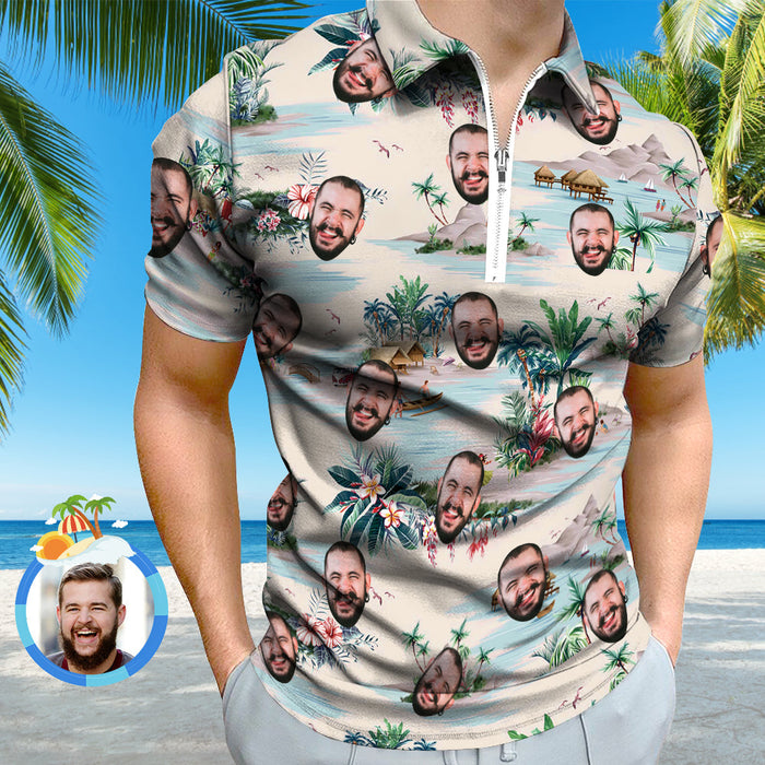 Custom Hawaiian Shirts Simple Color Matching Personalized Aloha Beach Shirt For Men