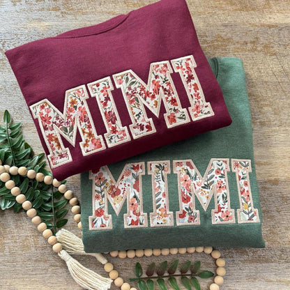 Personalized Comfort Colors Embroidered Grandma Shirt, mama shirt, Gigi Shirt, Gift for Grandma, Nana Shirt New Grandma Gift sweatshirt mimi