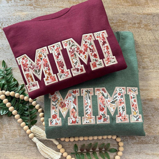 Personalized Comfort Colors Embroidered Grandma Shirt, mama shirt, Gigi Shirt, Gift for Grandma, Nana Shirt New Grandma Gift sweatshirt mimi