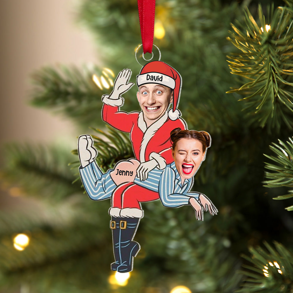 Custom Photo Gifts For Couple Christmas Ornament