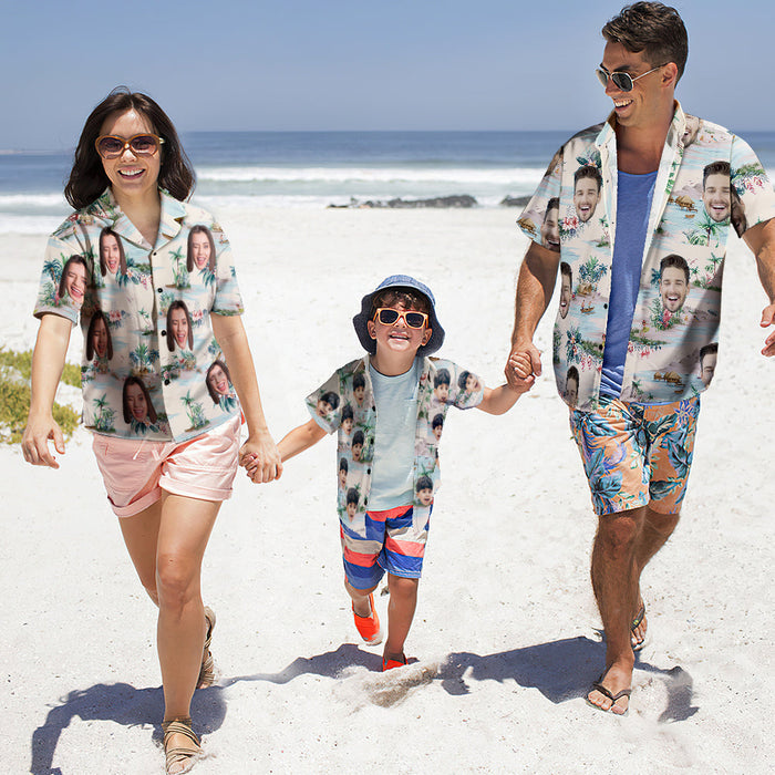 Personalized Face Hawaiian Shirt Cookie & Cute Sundae Summer Beach Shirt