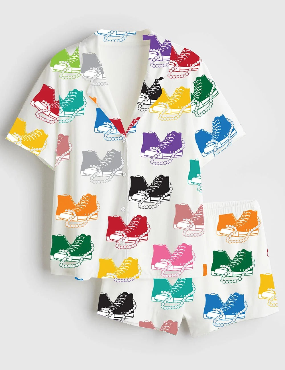 Women's Chucks And Pearls Pajama Set