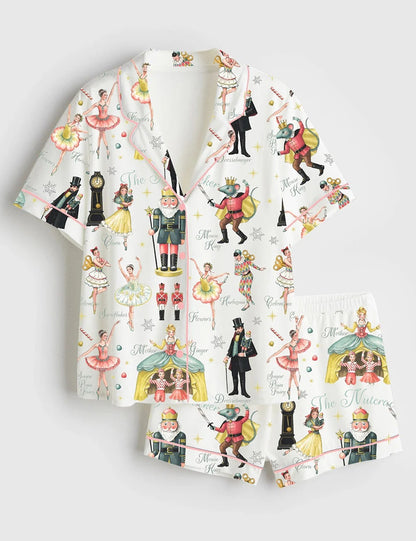 Women's Nutcracker Ballet Christmas Pajama Set