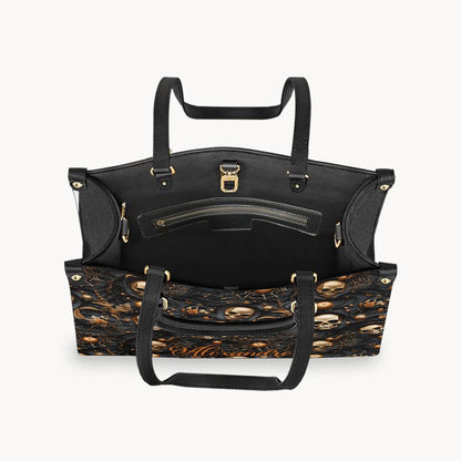 Gold Skull - Personalized Skull Leather Handbag