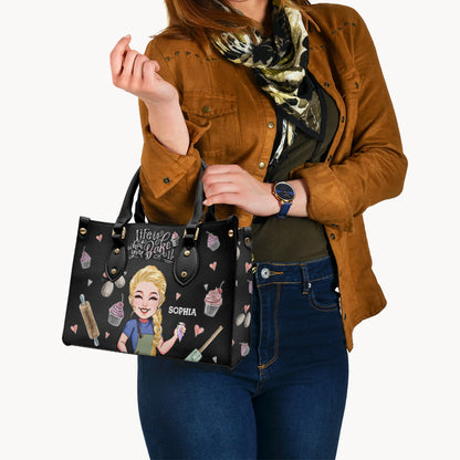 Life Is What You Bake It - Personalized Baking Leather Handbag
