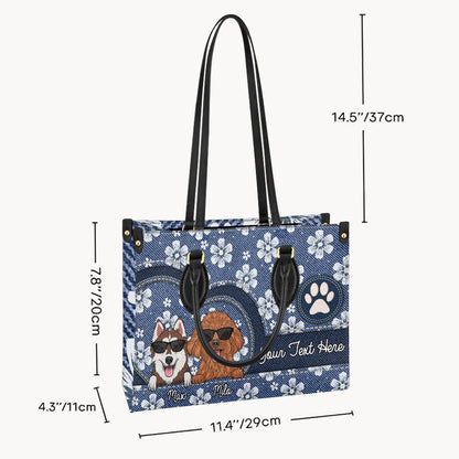 Best Dog Mom/ Cat mom Ever - Gift for dog lovers, cat lover - Personalized Leather Handbag