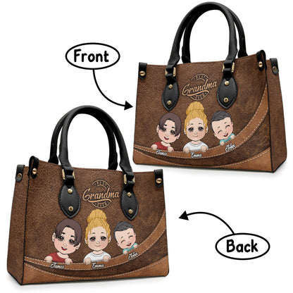 Best Grandma Ever - Personalized Grandma Leather Handbag
