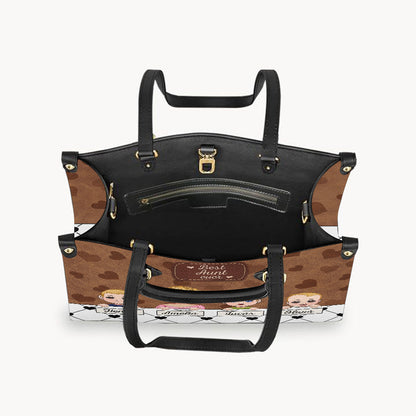 Best Grandma Ever - Gift for grandma, mom, aunt - Personalized Leather Handbag