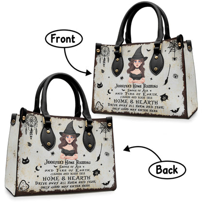 Home Blessing - Personalized Witch Leather Handbag