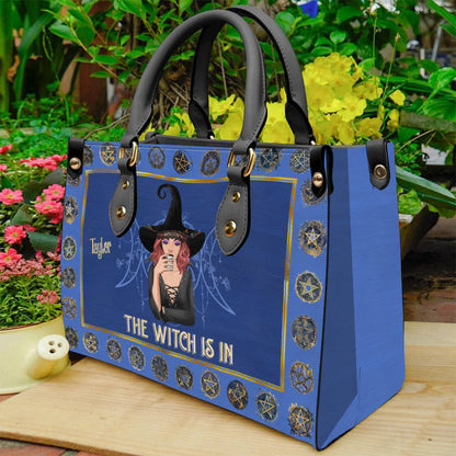 The Witch Is In - Personalized Witch Leather Handbag