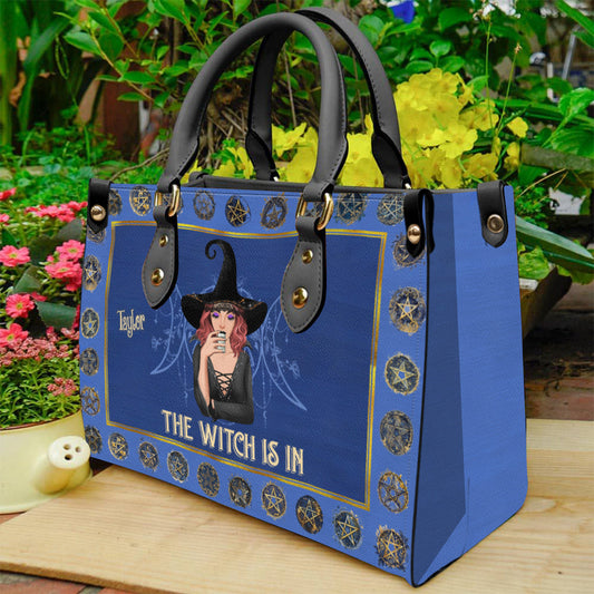 The Witch Is In - Personalized Witch Leather Handbag