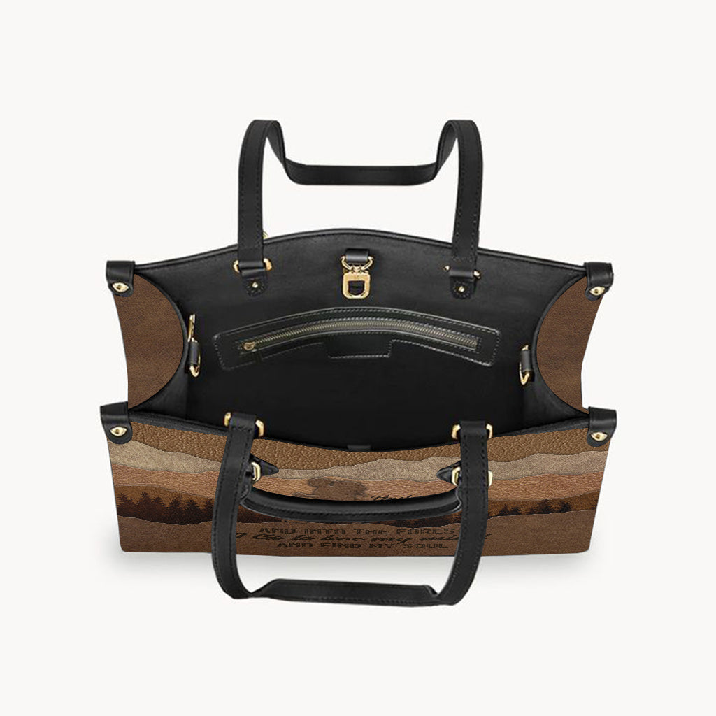 And Into The Forest I Go - Personalized Hiking Leather Handbag