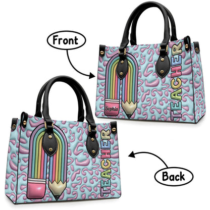 Teacher Life - Personalized Teacher Leather Handbag