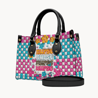 Nurse Life - Nurse gift for mom, her, wife, girlfriend, friend - Personalized Leather Handbag