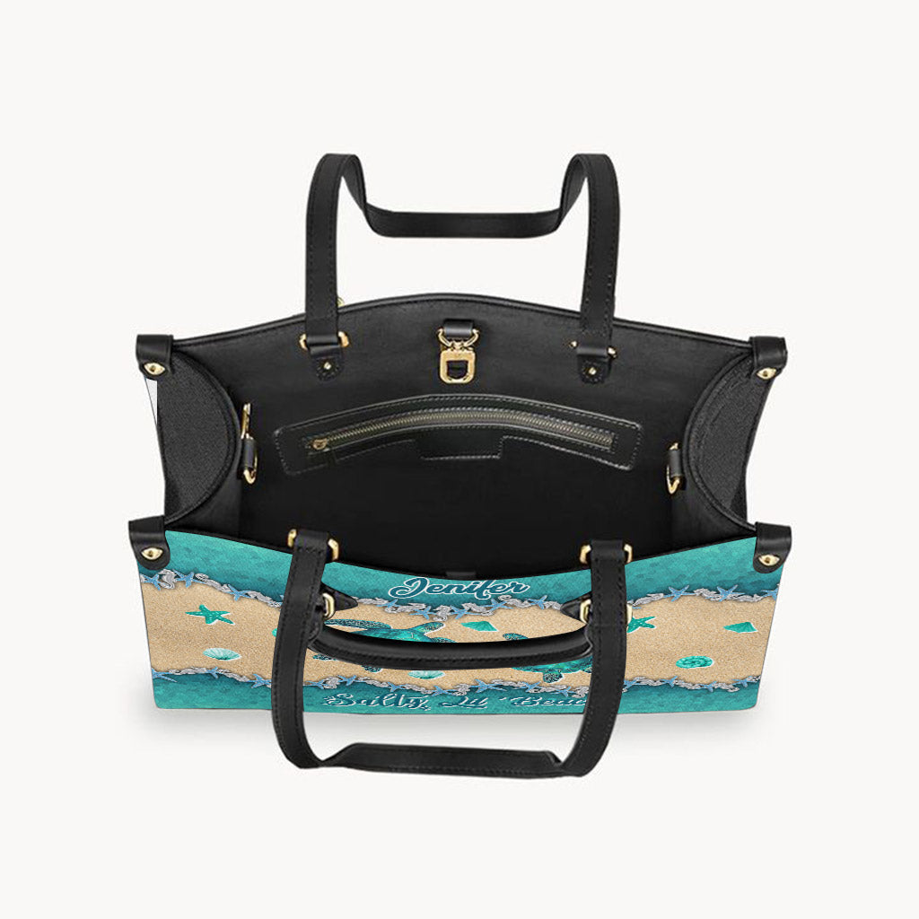 Salty Lil' Beach - Personalized Turtle Leather Handbag