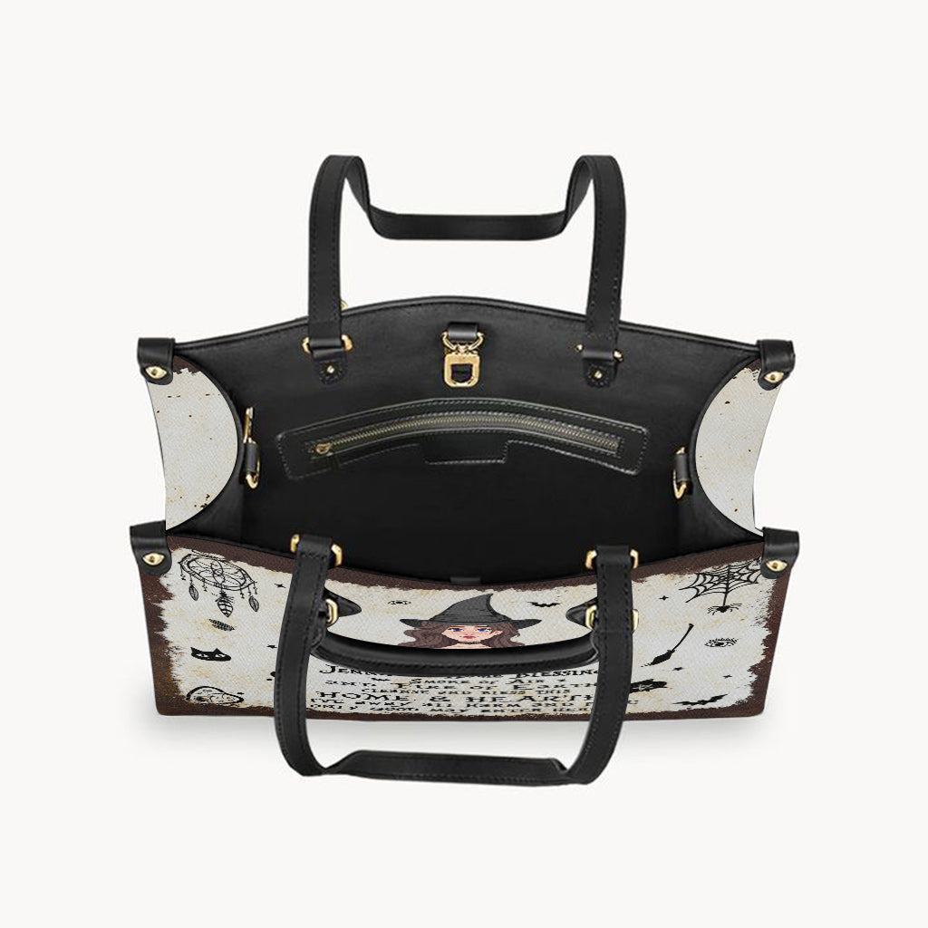 Home Blessing - Personalized Witch Leather Handbag