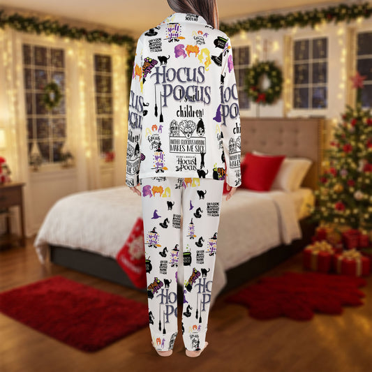 Hocus Pocus Pajama Set – Funny Halloween Pajamas | Cozy Pajama Gift Set, Cute Pajamas for My Love, Family Pajamas for Women, Men, Kids & Youth HPRPJMADL-24