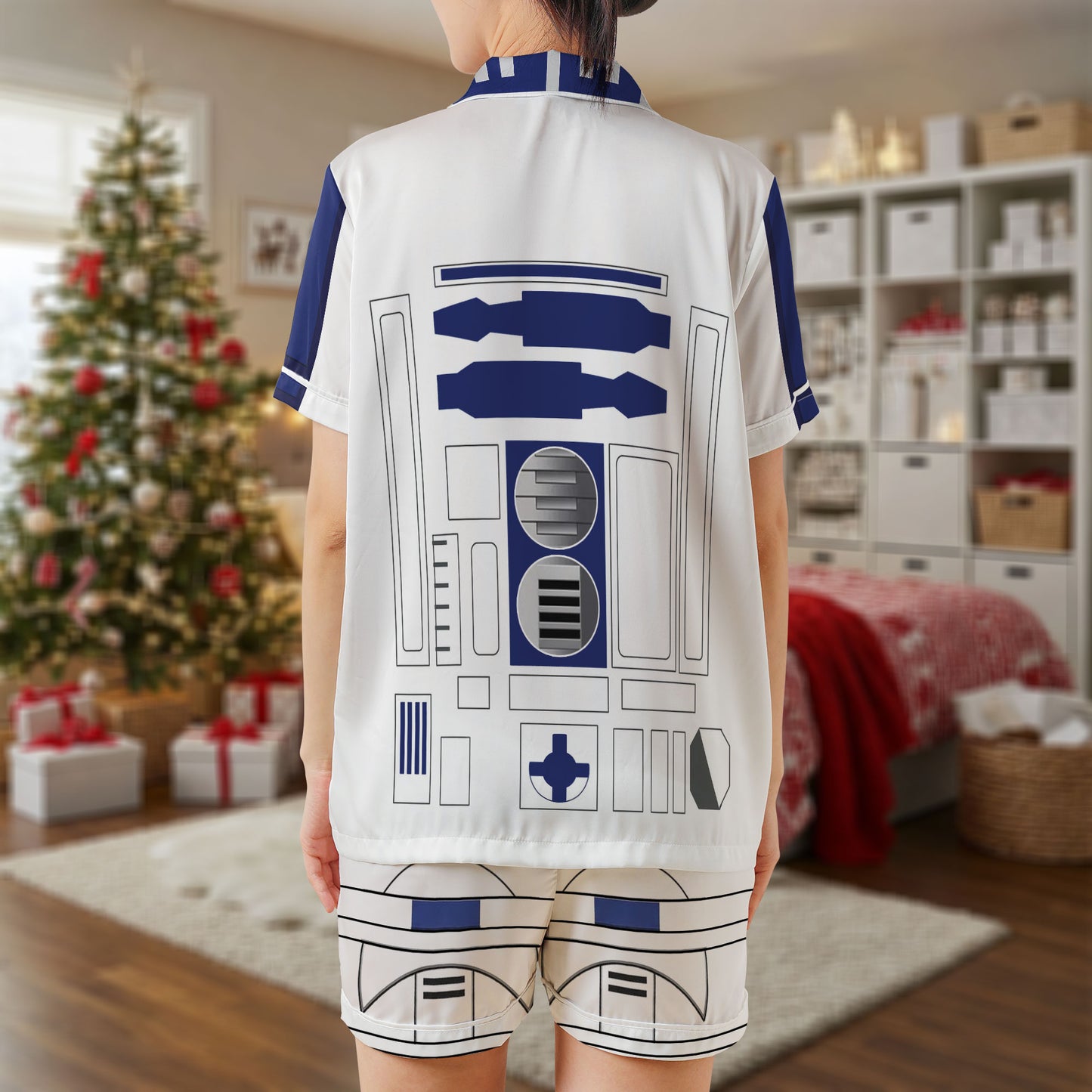 ChatGPT đã nói:  Robot Droid Short Pajama Set – Funny Sci-Fi Pajamas | Cool Sleepwear Gift for Women, Men, Kids & Youth, Matching Family Pajamas, Cozy Holiday Pajama Set HPRPJMADS-03