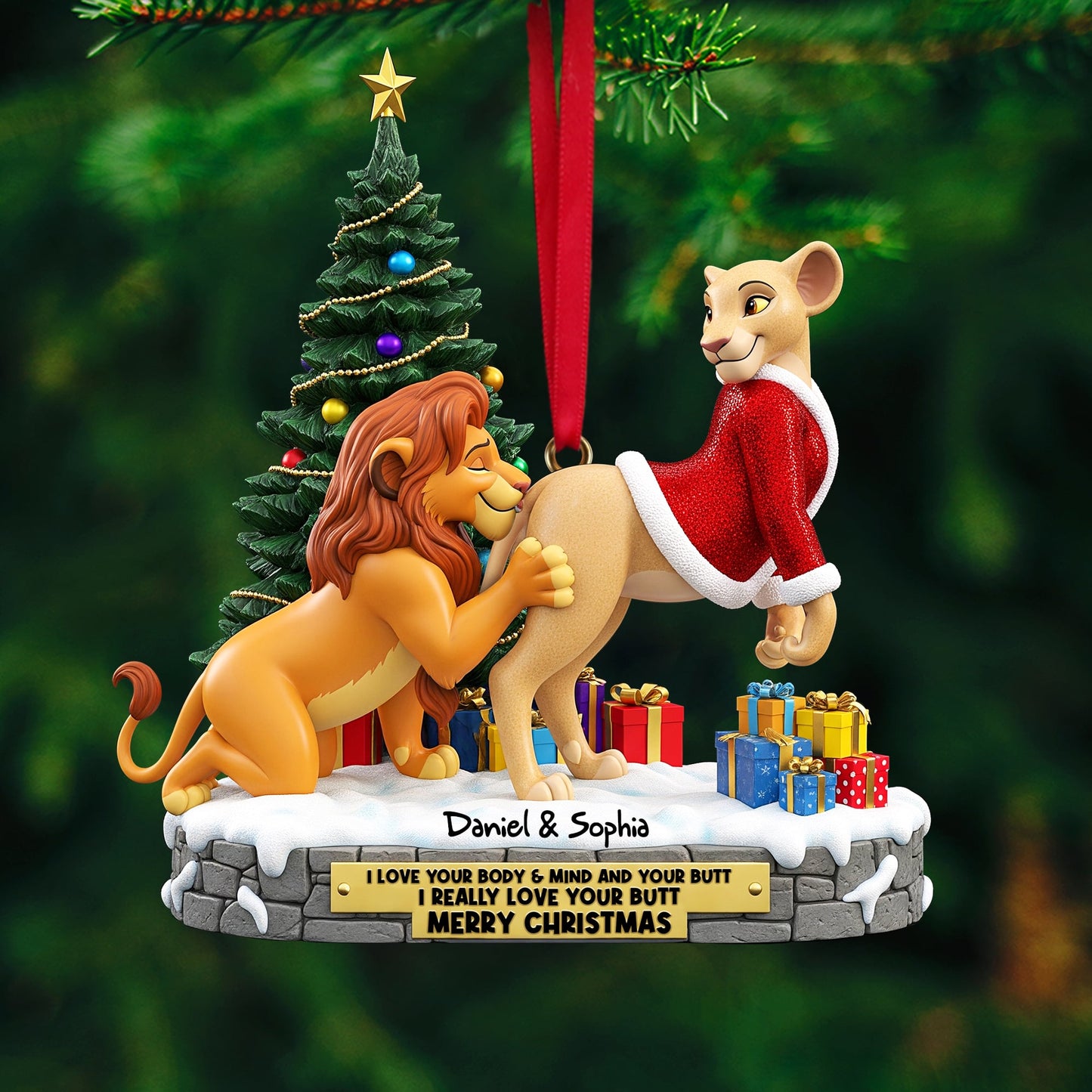 Naughty Wildland Couple Ornament - Personalized Gifts For Couple