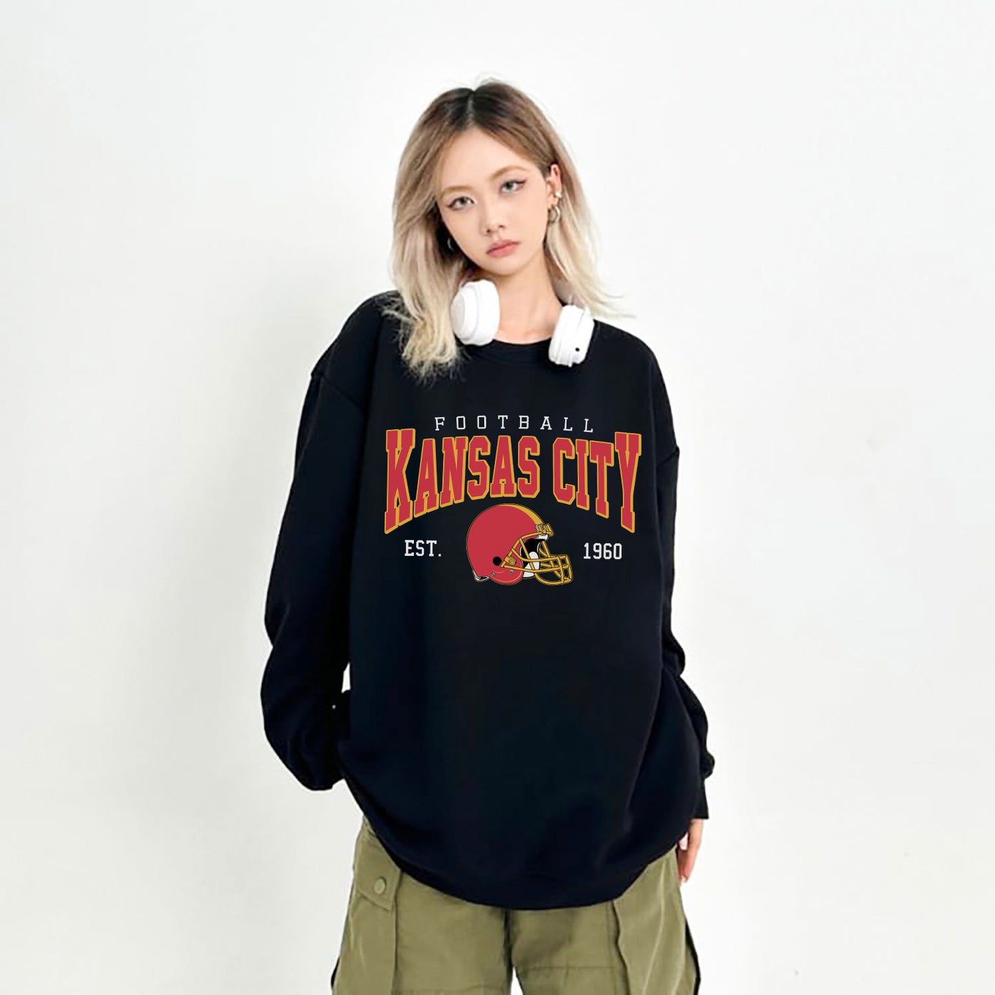 Kansas City A FOOTBALL Sweatshirt, Kansas City A FOOTBALL Shirt Retro Style 90s Vintage Unisex Crewneck, Graphic Tee Gift For Football Fan Sport