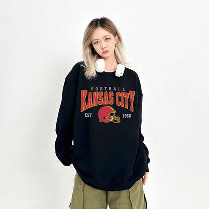 Kansas City A FOOTBALL Sweatshirt, Kansas City A FOOTBALL Shirt Retro Style 90s Vintage Unisex Crewneck, Graphic Tee Gift For Football Fan Sport