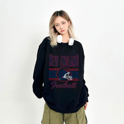 New England FOOTBALL Sweatshirt, New England FOOTBALL Shirt Retro Style 90s Vintage Unisex Crewneck, Graphic Tee Gift For Football Fan Sport