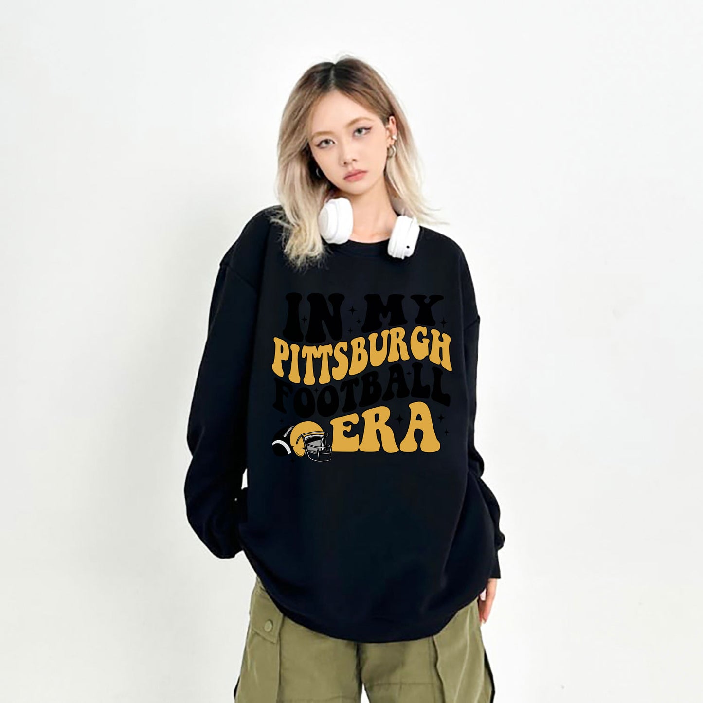 Pittsburgh A FOOTBALL Sweatshirt, Pittsburgh A FOOTBALL Shirt Retro Style 90s Vintage Unisex Crewneck, Graphic Tee Gift For Football Fan Sport