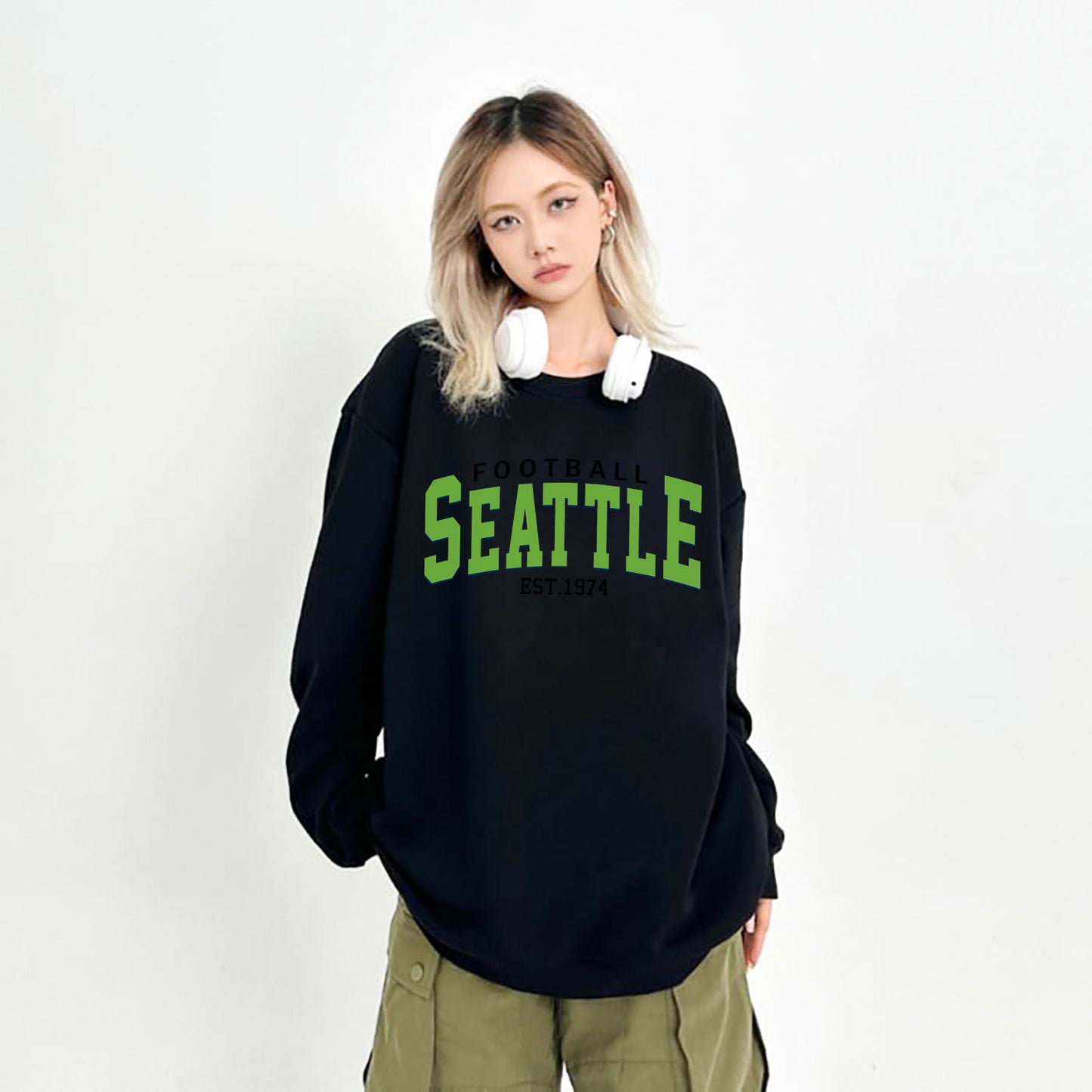 Seattle Seahawks Football Sweatshirt, Seattle Seahawks Football Shirt Retro Style 90s Vintage Unisex Crewneck, Graphic Tee Gift For Football Fan Sport