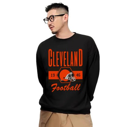 Cleveland Football Sweatshirt, Cleveland Shirt Retro Style 90s Vintage Unisex Crewneck, Graphic Tee Gift For Football Fan Sport