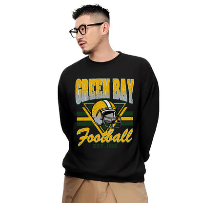 GREEN BAY FOOTBALL EST 1919 Sweatshirt, GREEN BAY FOOTBALL EST 1919 Shirt Retro Style 90s Vintage Unisex Crewneck, Graphic Tee Gift For Football Fan Sport