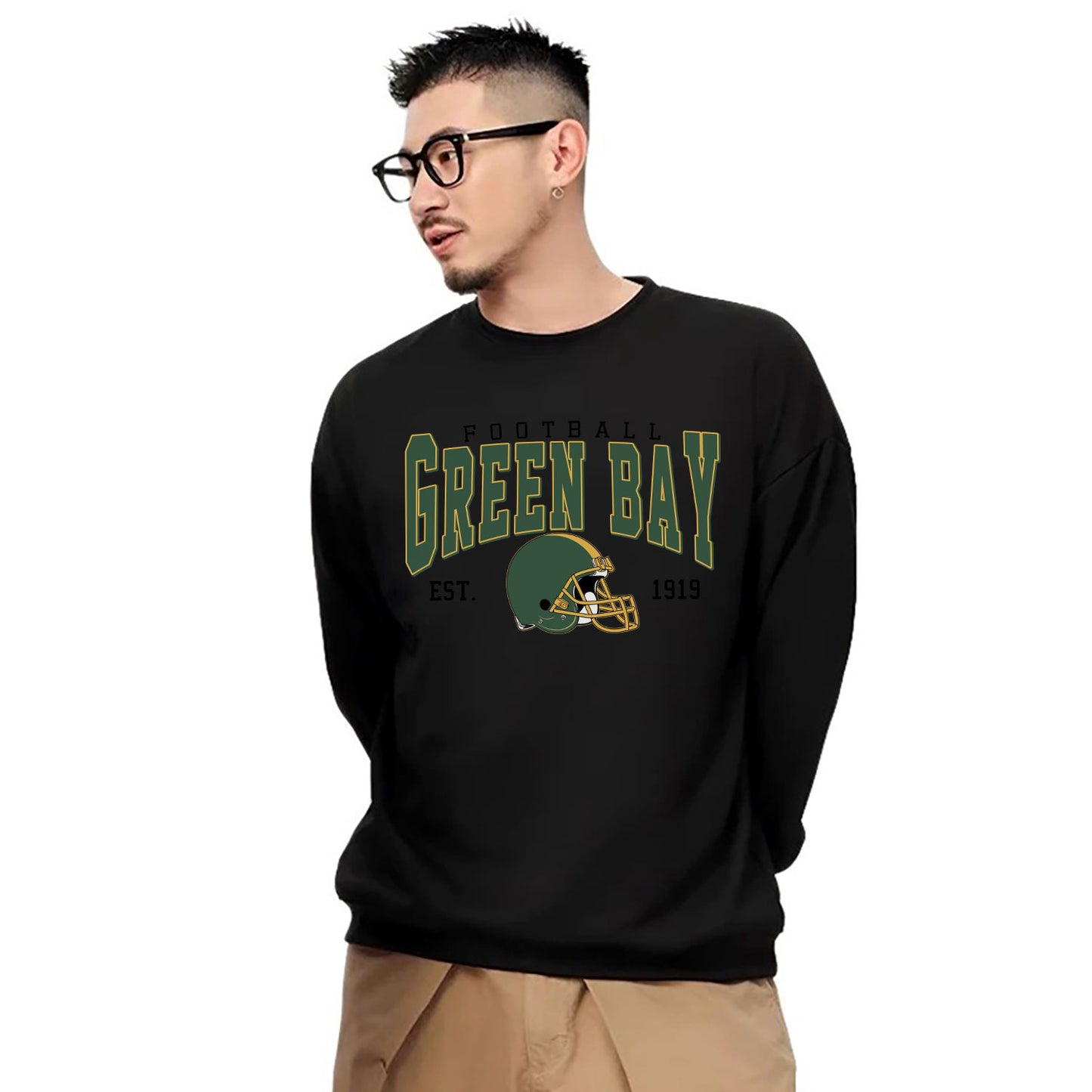 GREEN BAY FOOTBALL EST 1919 Sweatshirt, GREEN BAY FOOTBALL EST 1919 Shirt Retro Style 90s Vintage Unisex Crewneck, Graphic Tee Gift For Football Fan Sport.