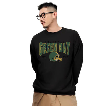 GREEN BAY FOOTBALL EST 1919 Sweatshirt, GREEN BAY FOOTBALL EST 1919 Shirt Retro Style 90s Vintage Unisex Crewneck, Graphic Tee Gift For Football Fan Sport.
