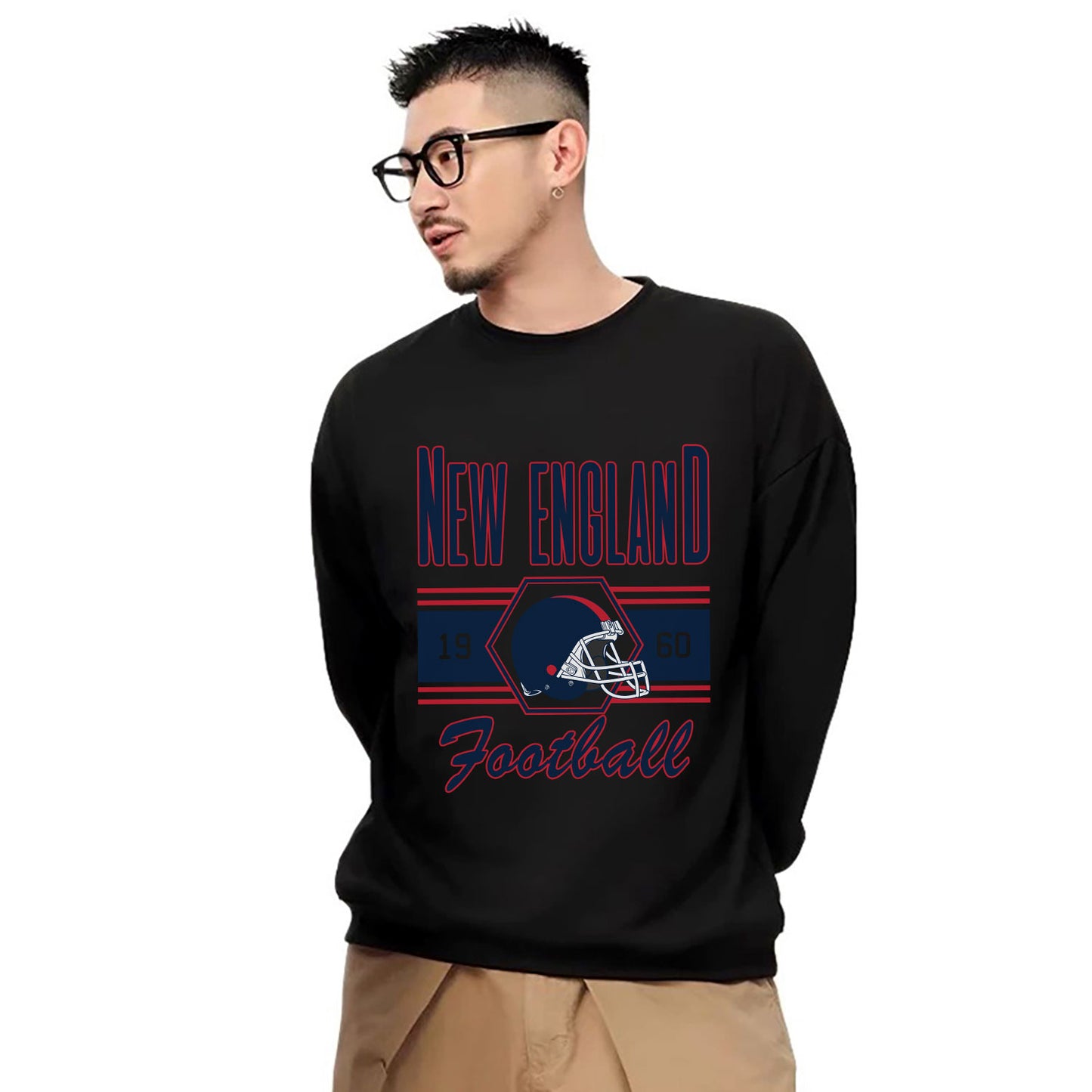 New England FOOTBALL Sweatshirt, New England FOOTBALL Shirt Retro Style 90s Vintage Unisex Crewneck, Graphic Tee Gift For Football Fan Sport