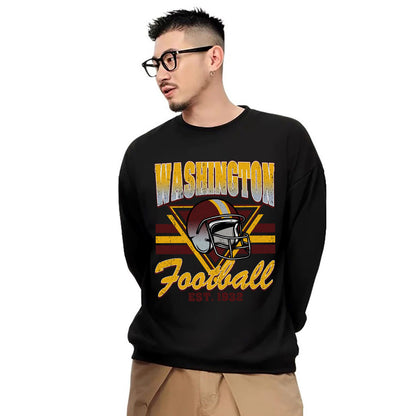 WASHINGTON FOOTBALL EST 1932 Sweatshirt, WASHINGTON FOOTBALL EST 1932 Shirt Retro Style 90s Vintage Unisex Crewneck, Graphic Tee Gift For Football Fan Sport