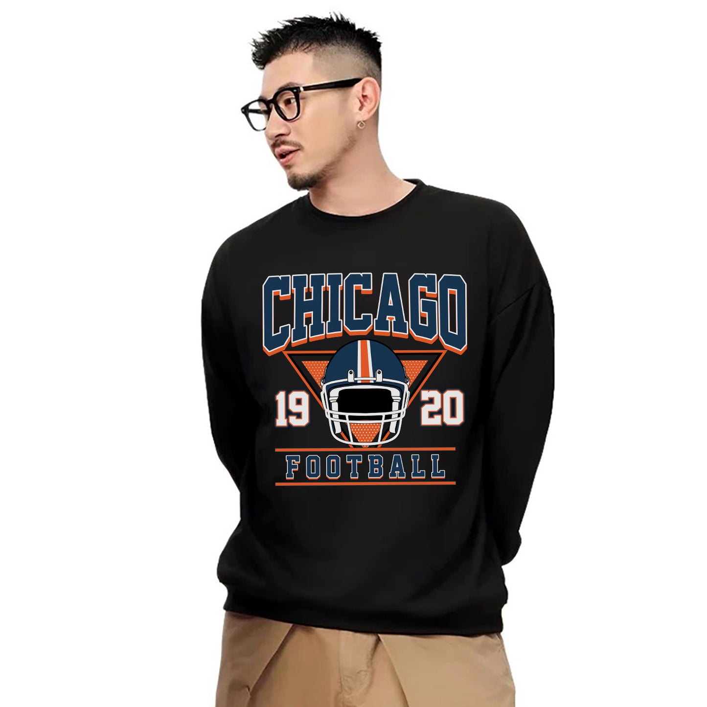Chicago 1920 Football Sweatshirt, Chicago 1920 Shirt Retro Style 90s Vintage Unisex Crewneck, Graphic Tee Gift For Football Fan Sport.